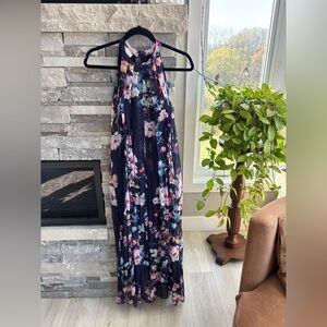 Bellambra  | Silk Floral Halter Maxi Dress | Size XL